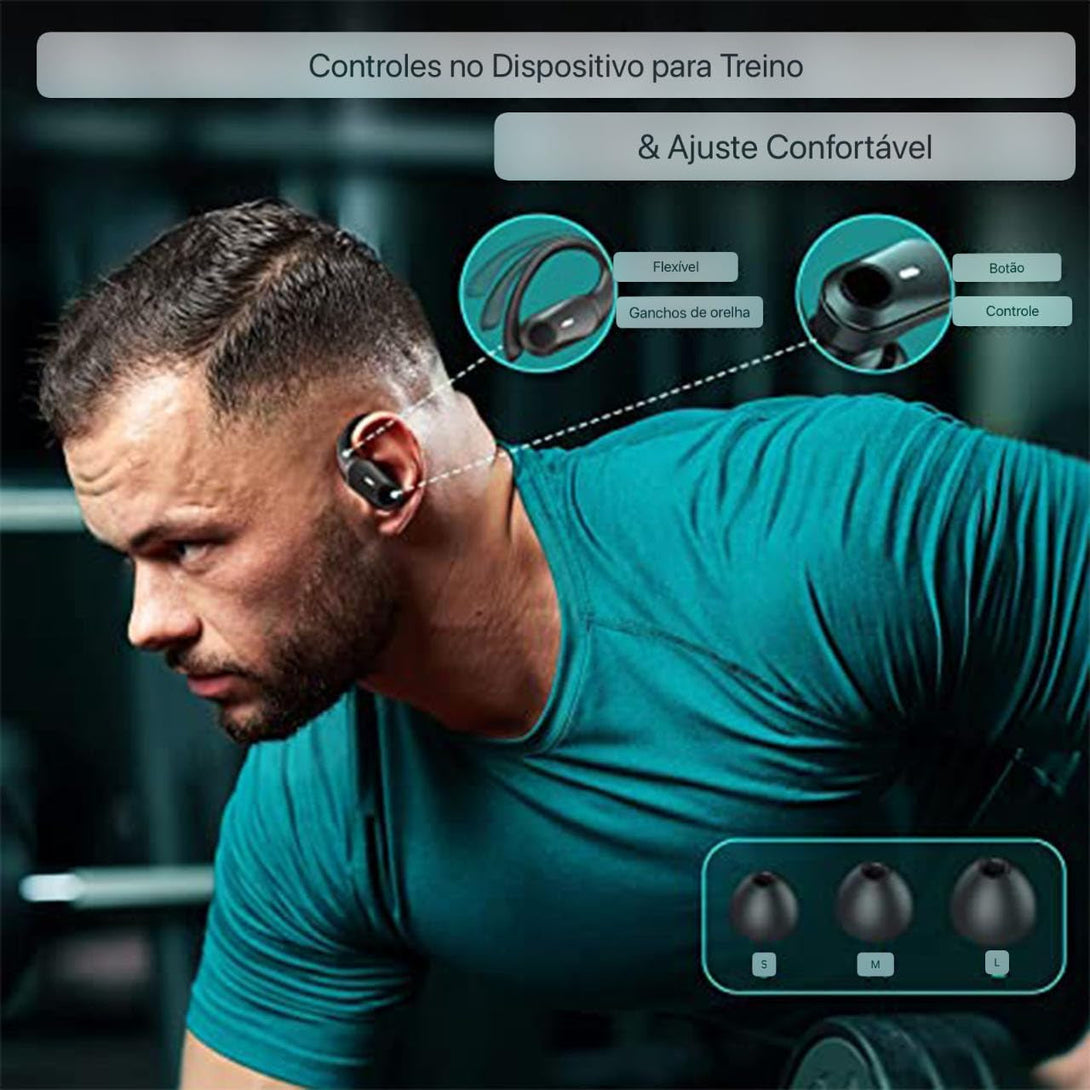 T59 Bluetooth Headphones Wireless Earbuds 72Hrs Playtime Wireless Charging Case Digital Display Sports Ear Buds with Earhook Premium Deep Bass IPX7 Waterproof In-Ear Earphones Black