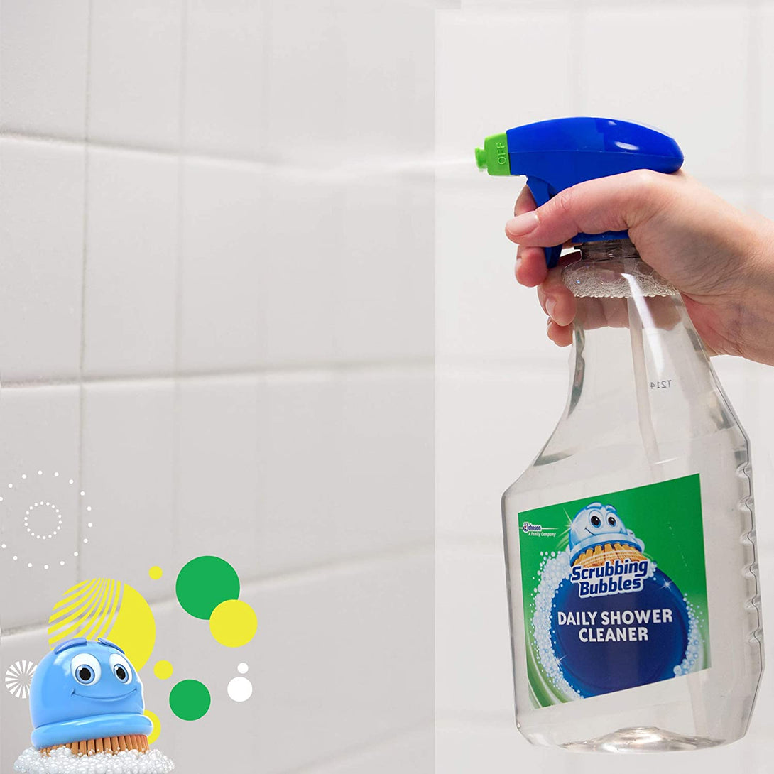 SC Johnson Scrubbing Bubbles Daily Shower and Bathroom Cleaner, Great on Tile, 32 Oz (Packaging May Vary)