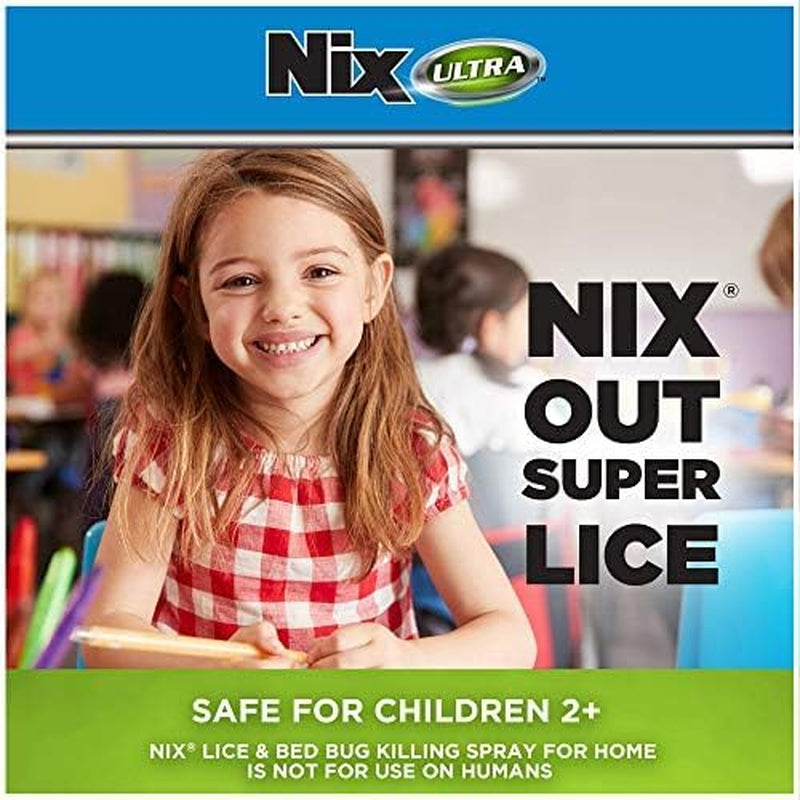 Nix Lice Removal Kit - Lice Treatment Hair Solution and Comb, Home Defense Bedbug and Lice Killing Spray (Pack of 2) (Packaging May Vary)