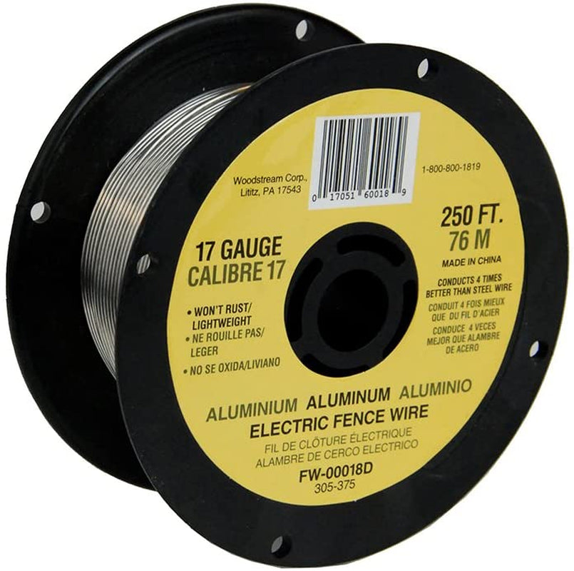 Fi-Shock FW-00018D 17 Gauge Aluminum Wire for Electric Fencing, 250 Ft