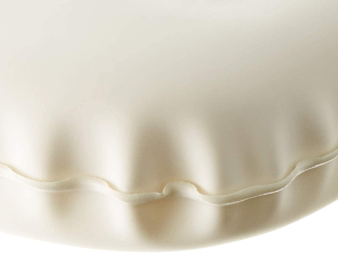 Amazon Basics Bath Tub Neck Pillow with Suction Cups, Waterproof, 3-Panel, Off-White