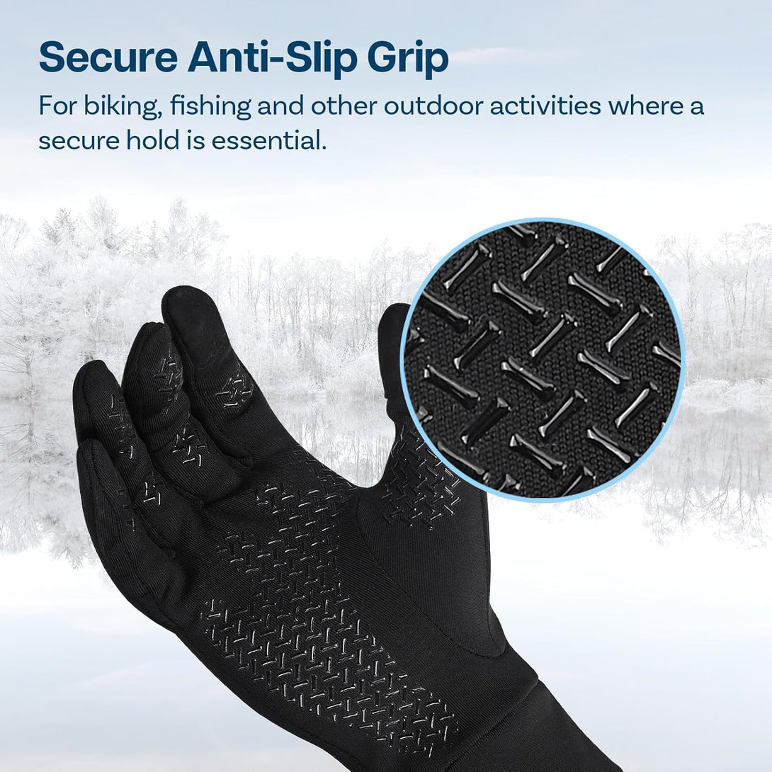 Touch Screen Winter Gloves anti Slip Lightweight by MMOBIEL – Cold Weather Gloves for Running, Hiking, Cycling, Biking, Texting – Warm Touchscreen Outdoor Sports Hand Coverings - Men & Women – Size M