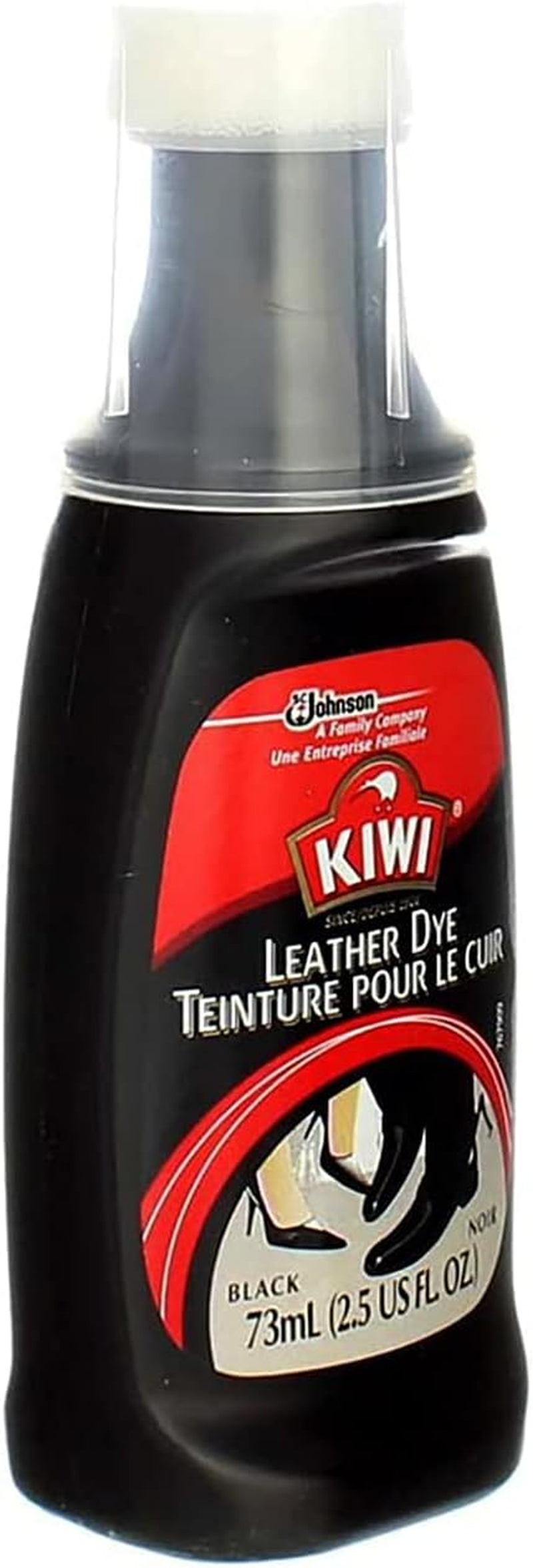 KIWI Leather Dye Restorer | for Shoes, Boots, Furniture, Jacket, Briefcase and More | Black | Includes Sponge Applicator