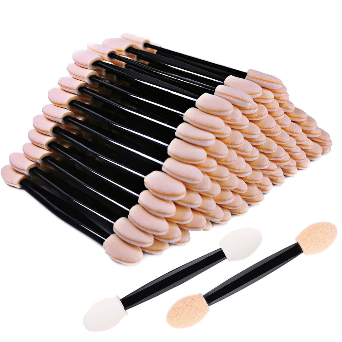 200 PCS 3 Inch Disposable Eyeshadow Brushes, Sponge Makeup Applicators Dual Sides