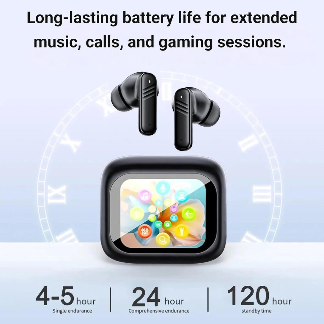 LX-10 Hybrid Active Noise Cancelling Wireless Earbuds BT 5.4 Play Time 4-5 Hours Stereo In-Ear Headphones, Environment Noise Cancelling Gaming Earbud, Waterproof IPX-4