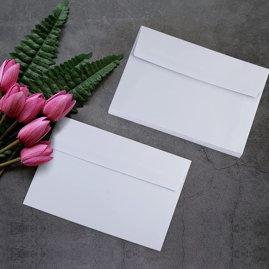 50 Pack White Envelopes, 5 X 7 Inch Envelopes,A7 Envelopes, Card Envelopes, Invitation Envelopes, Postcard Envelopes