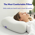 C CUSHION LAB Deep Sleep Pillow, Patented Ergonomic Contour Design for Side & Back Sleepers, Orthopedic Cervical Shape Gently Cradles Head &