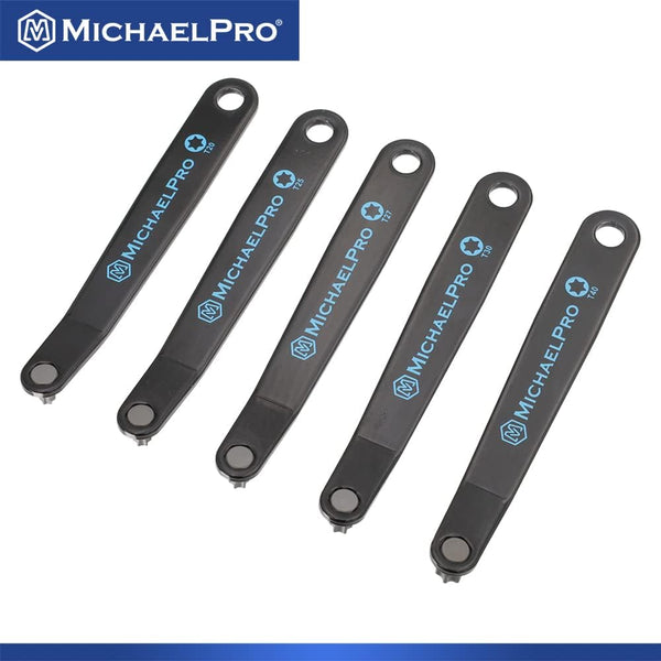 MichaelPro 5-Piece Ultra Low Offset Screwdriver Set, Slim Profile Angled Screwdrivers, Star Driver | T20, T25, T27, T30, T40 | MP002029