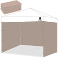 10x10 Pop Up Canopy Tent Sidewalls - Straight Leg Compatible, 300D Waterproof Polyester with 99% UV Protection, 3 Piece Khaik Wall Set Fit 10x10