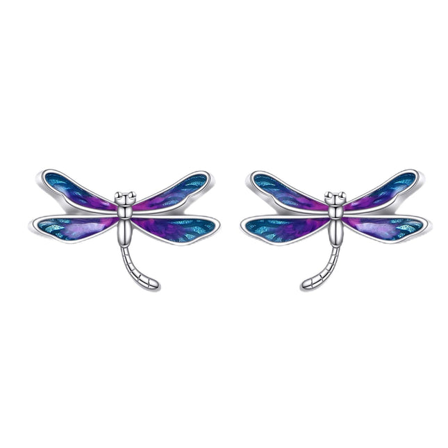 Dragonfly Earrings Gifts for Women 925 Sterling Silver Dragonfly Stud Earrings J