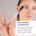 Bona Fide Beauty Czech Glass Nail File (Black Cobalt), Includes Black Case | Crystal Nail File for Natural Nails made in the Czech Republic,