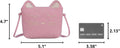 Cute Cat Crossbody Bag, 4 Pack Little Girls Purses | 1 Mini Coin Purse, Cat Headband, Elastic Hair Ties Pink