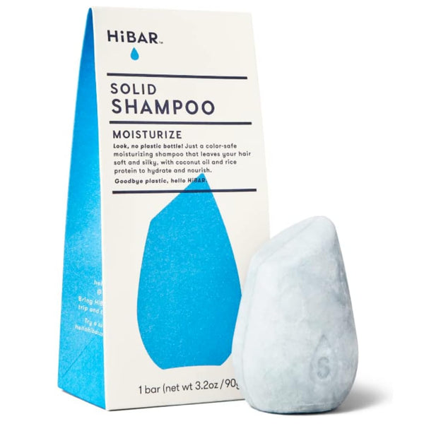 HIBAR - Moisturize Shampoo Bar - For Dry, Frizzy Hair - Deeply Nourishing & Hydrating - With Coconut Oil & Vitamin B5 - Plastic-Free - Soap,