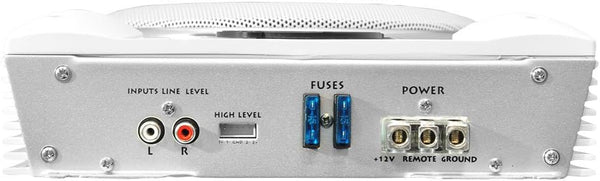 Pyle Lanzar AQTB8 8-Inch 1000 Watts Low-Profile Super Slim Active Amplified Marine/Waterproof Subwoofer System - Set of 1