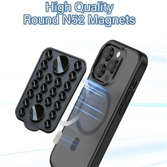 VORTEX Magnetic Silicone Suction Phone Mount - Detachable Silicone Grip Suction Phone Case, Hands-Free Compatible Mount for iPhone 15/14/13/12
