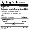 E17 LED Under Microwave Over Stove Light Bulb 125V Appliance 8206232A 40W Incandescent Equivalent, E17 Intermediate Base 3W Dimmable Light Bulb