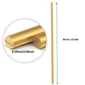 8 PC Brass Round Stock Lathe Bar Stock Kit Stock Solid Bras s Rod 1/8 Inch in Diameter 12 Inch in Length 3.18 mm C27400