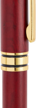 Juvale 2 Pack Luxury Rosewood Pen Sets for Men Gift - Fancy Nice Ballpoint Pens with Black Ink Refills for Signature Executives Business Office