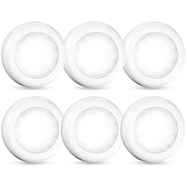 Tap Light 6 Pack Portable LED Puck Touch Night Lights - Battery Operated Under Cabinet Lighting for Kitchen, Closet, Classroom, Indoor & Outdoor