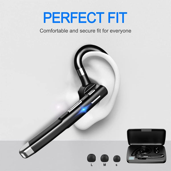 Bluetooth Headset for Cell Phones 500Hrs Standby Time with LED Charging Case 270 Degrees Rotatable Mic Hands Free Bluetooth 5.4 Version