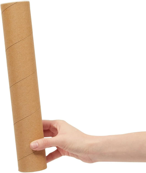 Stockroom Plus Mailing Tubes - Poster Storage Capacity - Blueprint Tube Protection - Spiral Construction & Thick Cardboard Strength - 2 in x 12