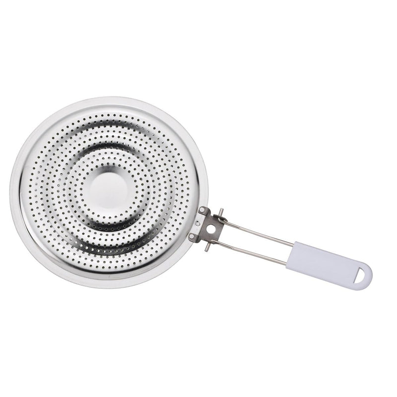 HIC Kitchen Heat Diffuser Reducer Flame Guard with Removable Handle, Stainless Steel