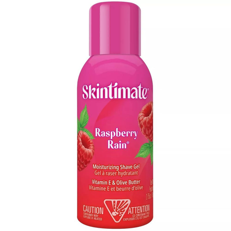 Skintimate Signature Scents Moisturizing Shave Gel for Women Raspberry Rain with Vitamin E and Olive Butter - 2.75 Ounce(Packaging May Vary)