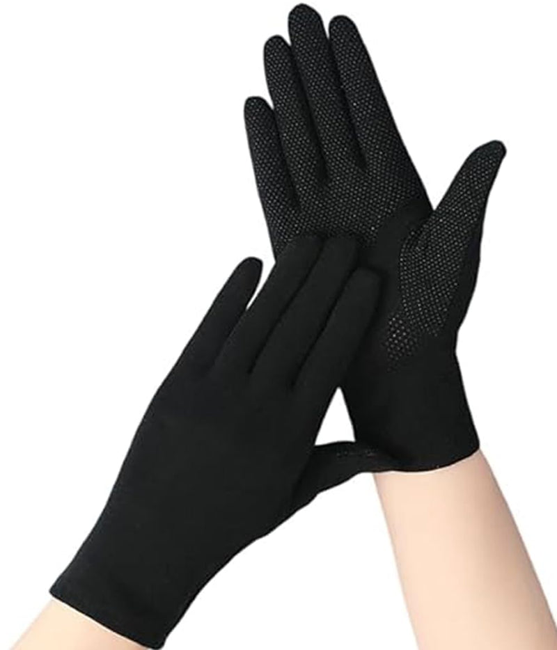 Women'S Summer-Sun-Protection-Cycling-Gloves Touchscreen Full Finger Driving Gloves Outdoor UPF 50+ Protection