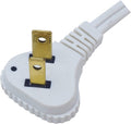 Woods SlimLine Extension Cord - 16/3 Indoor Flat Plug with Right Angled Design - 3 Polarized Outlets - PVC Jacket - Space Saving - Neutral White -
