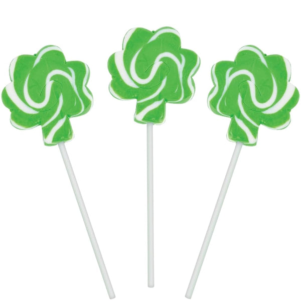 Shamrock Swirl Suckers for St. Patrick'S Day - 12 Individually Wrapped Lollipops - Leprechaun St. Pat'S Day Candy and Party Supplies