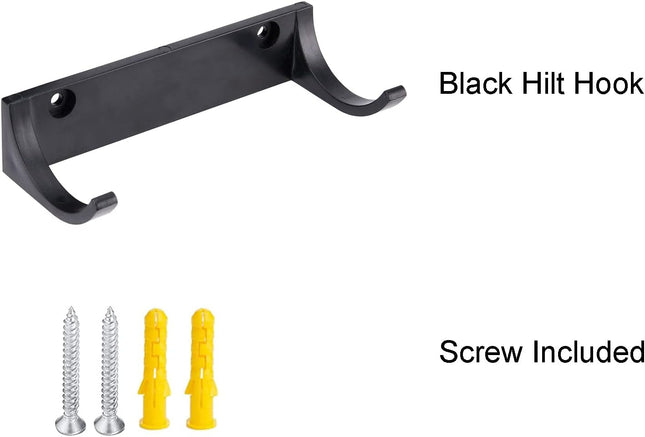 Lightsaber Hilt Wall Mount Holder Light Saber Hilt Display Rack Hook Stand, Compatible for Any Lightsaber Hilt, Black Pa