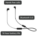 JBL Tune 215 - Bluetooth Wireless in-Ear Headphones with 3-Button Mic/Remote and Flat Cable - Black, Small