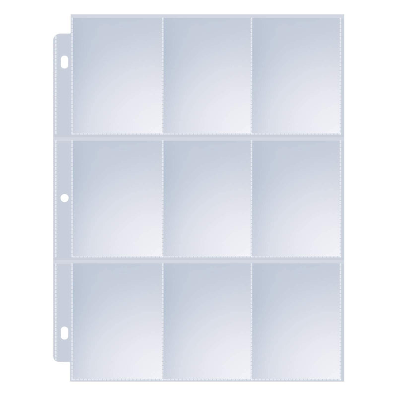 Sooez 9 Pocket Page Protectors, Trading Card Sleeves for Binder, 36 Pack | Baseball Cards Holder, Protective Pages Sheets for Binders Album, Fit