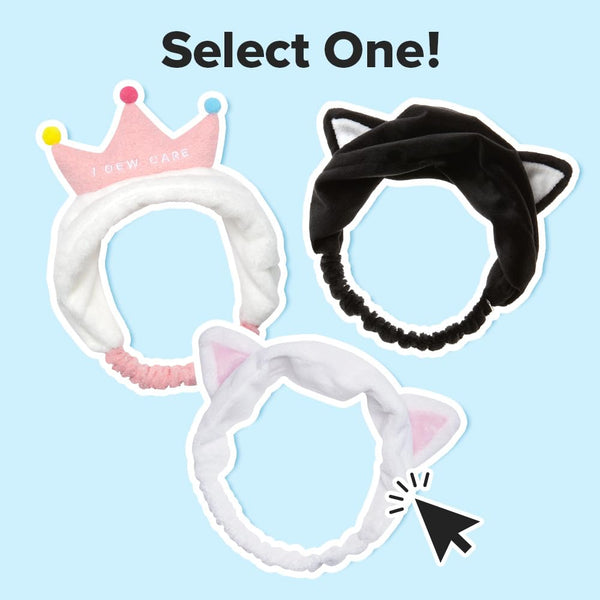 I DEW CARE Face Wash Headband - Brown Bear | Animal Head band for Face Washing & Skincare, Spa Day, Soft & Fuzzy, Cute for Makeup, Shower, Teen