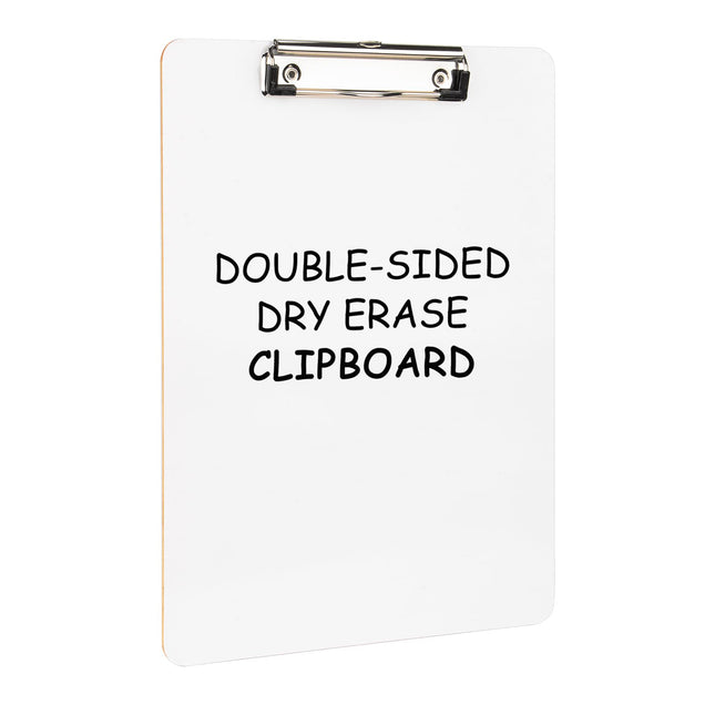 Dry Erase Wood Clipboard, Hardboard Clip Board 8.5X11 for Classroom, Students, K
