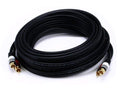 Monoprice 1.5ft Premium 2 RCA Plug/2 RCA Plug M/M 22AWG Cable - Black - (105346)