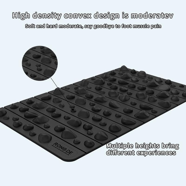 Foot Relief Massage Mat - Non-Electric Acupressure Pad for Office & Home Use - Ergonomic Reflexology Mat for Plantar Fasciitis, Heel Pain Relief -