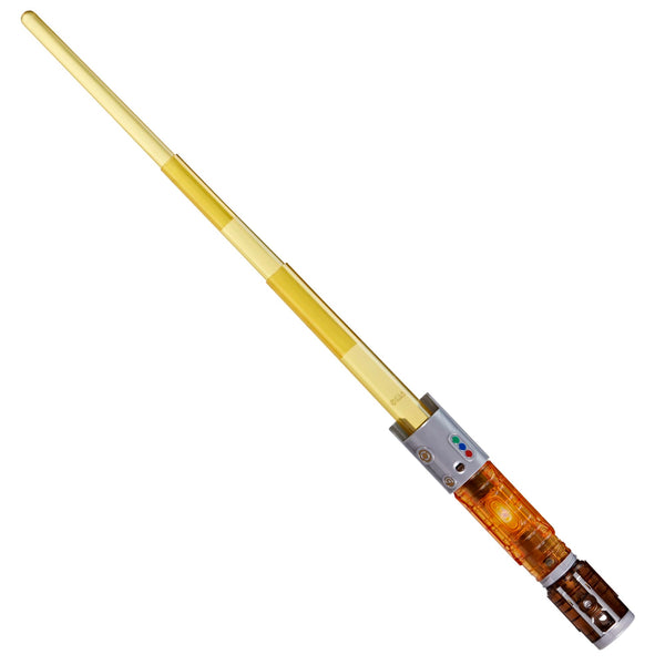 STAR WARS Lightsaber Forge Kyber Core Jedi Knight Yord Fandar, Officially Licensed Yellow Customizable Electronic Lightsaber, Toys for 4 Year Old