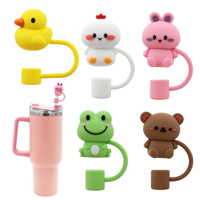 Straw Cover Cap for Stanley Cup,Silicone Straw Topper Compatible with 30&40 Oz Tumbler with Handle,10Mm 0.4In Dust-Proof