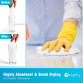 Orighty Microfiber Cleaning Cloth - 24 Pack, White Cleaning Rags 12x11 inch White 24 Pack