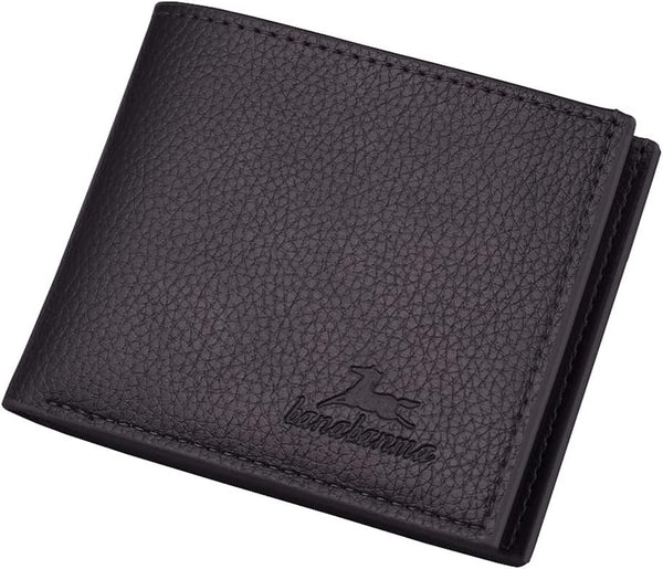 Slim Wallet for Men with Coin Purse, Minimalist Wallet with Zipper, Bifold Mens Wallets with Credit Card Holder, PU Leather Men'S Wallet with