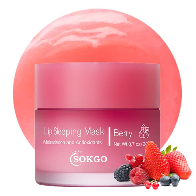 Sleeping Lip Mask, Nourish & Hydrate Lip Mask with Vitamin C, Antioxidants, Lip 