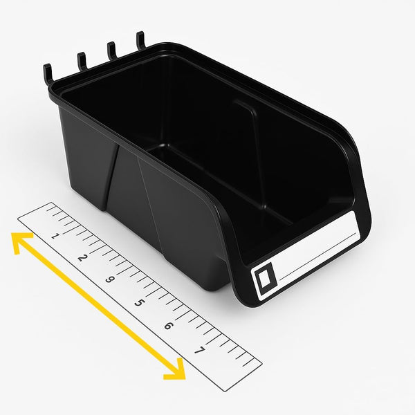 Wallpeg Made in USA Pegboard Bins - Kit PB-6 Hooks to Peg Board Panel Organize Hardware Arrange Accessories Workbench Tool Organizer Garage Stora