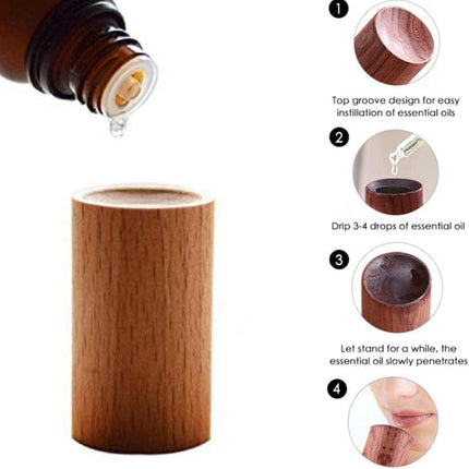 Black Walnut Wood Essential Oil Diffuser, Wooden Aromatherapy round Office Home 