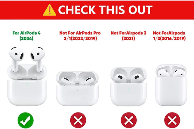 (3Pack+Cleaner Pen) XMBYGY Case for AirPods 4 Wireless Earbuds with 3 in 1 Cleaning Pen kit, Silicone Cute Cartoon Charging Case Shockproof