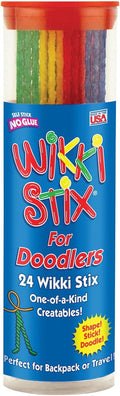 Wikki Stix for Doodlers - Kid'S Travel Essential: Portable Creativity On-The-Go! Pack of 24 Wikki Stix in Neon and Primary Colors. Made in USA ! 3