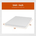 PayLessHere | 5 Inch Full Mattress | Medium Firm Base Foam Mattress | Removable Washable Zipper Cover | Breathable & Comfortable | White | Bed in