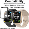3D Smart Watch Screen Protectors Compatible with Jeejtek OYV TGW101 1.83Ã¢ÂÂ, and Faweio IDW26 1.83Ã¢ÂÂ, 3 Piece, Full Coverage