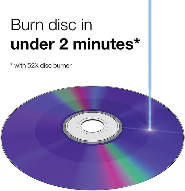 Verbatim CD-R 700MB 52X White Inkjet Hub Printable Recordable Media Disc - 100pk Spindle White Hub Printable
