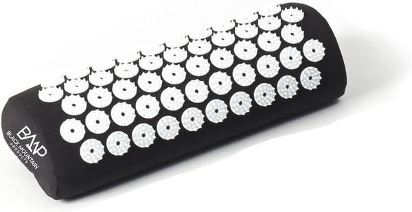Black Mountain Products Acupressure Mat with Pillow & Carrying Bag - Acupressure Mat for Trigger Pt. Massage Therapy, Black